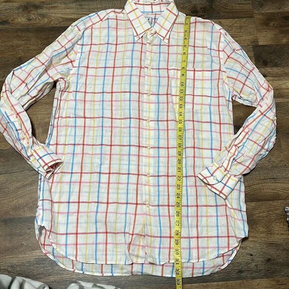 Peter Millar linen long sleeve button down shirt. Size large - Picture 3 of 4
